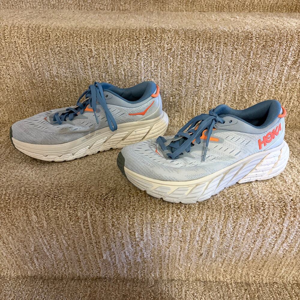 Hoka One One Gaviota 4 Blue Fog Running Shoes Women's Size US 9 D 1123201BFPA